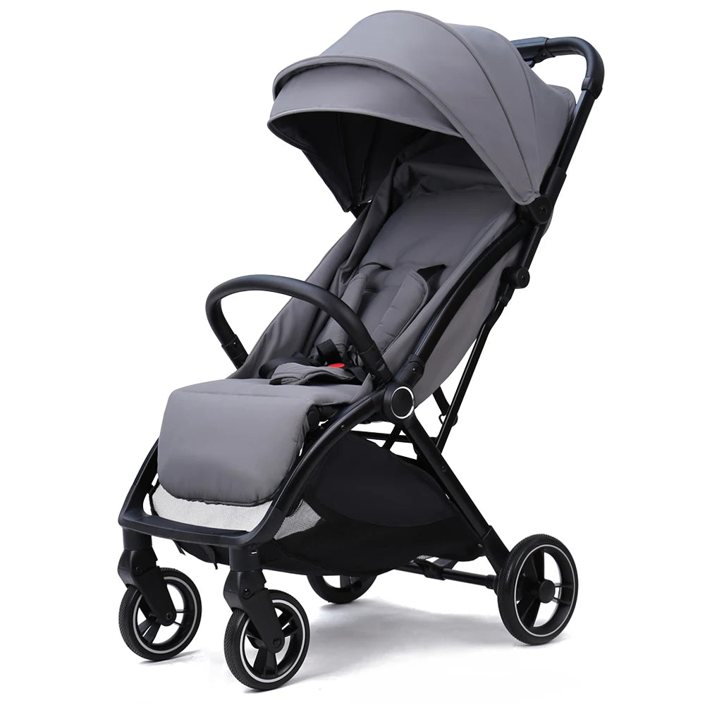 JMT-237386 3-in-1 Luxury Compact Baby Stroller with Gravity Auto-Folding Design