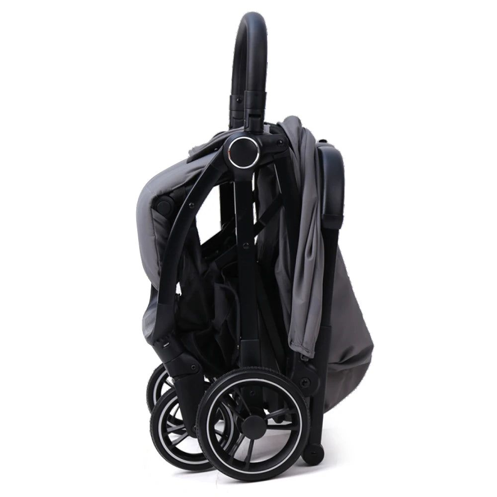 JMT-237386 3-in-1 Luxury Compact Baby Stroller with Gravity Auto-Folding Design
