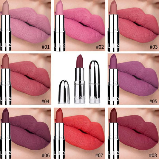 JMT-237642 Matte Silver Lipstick - Long-Lasting, Moisturizing Bullet Formula