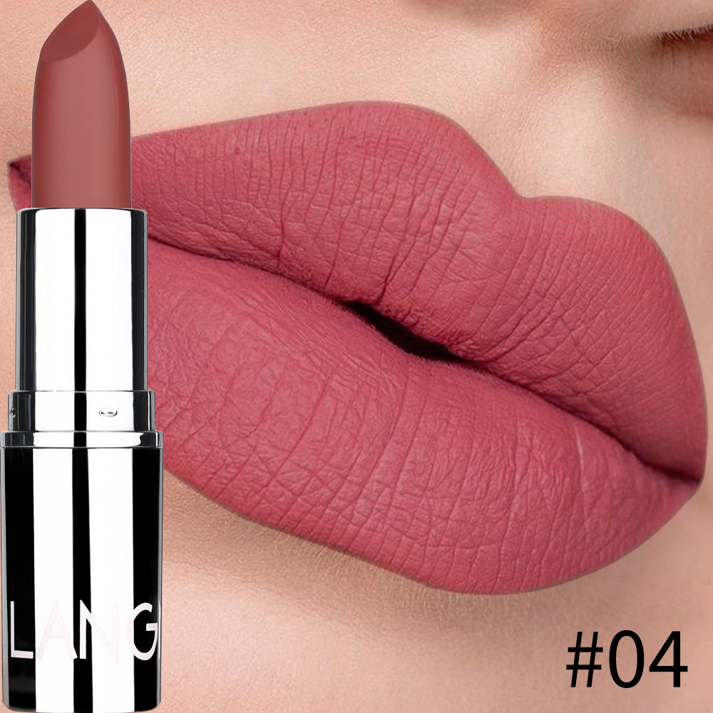 JMT-237642 Matte Silver Lipstick - Long-Lasting, Moisturizing Bullet Formula