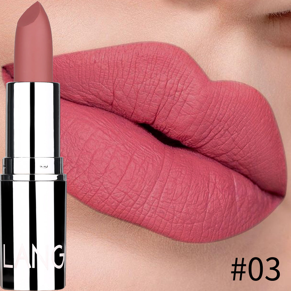 JMT-237642 Matte Silver Lipstick - Long-Lasting, Moisturizing Bullet Formula
