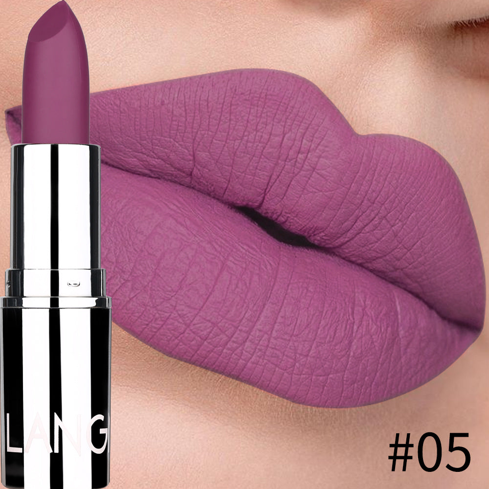 JMT-237642 Matte Silver Lipstick - Long-Lasting, Moisturizing Bullet Formula