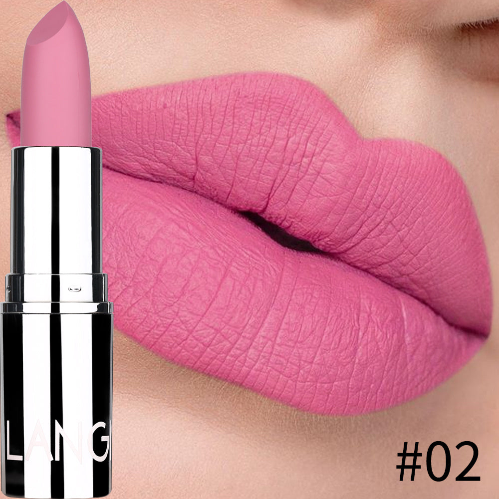 JMT-237642 Matte Silver Lipstick - Long-Lasting, Moisturizing Bullet Formula