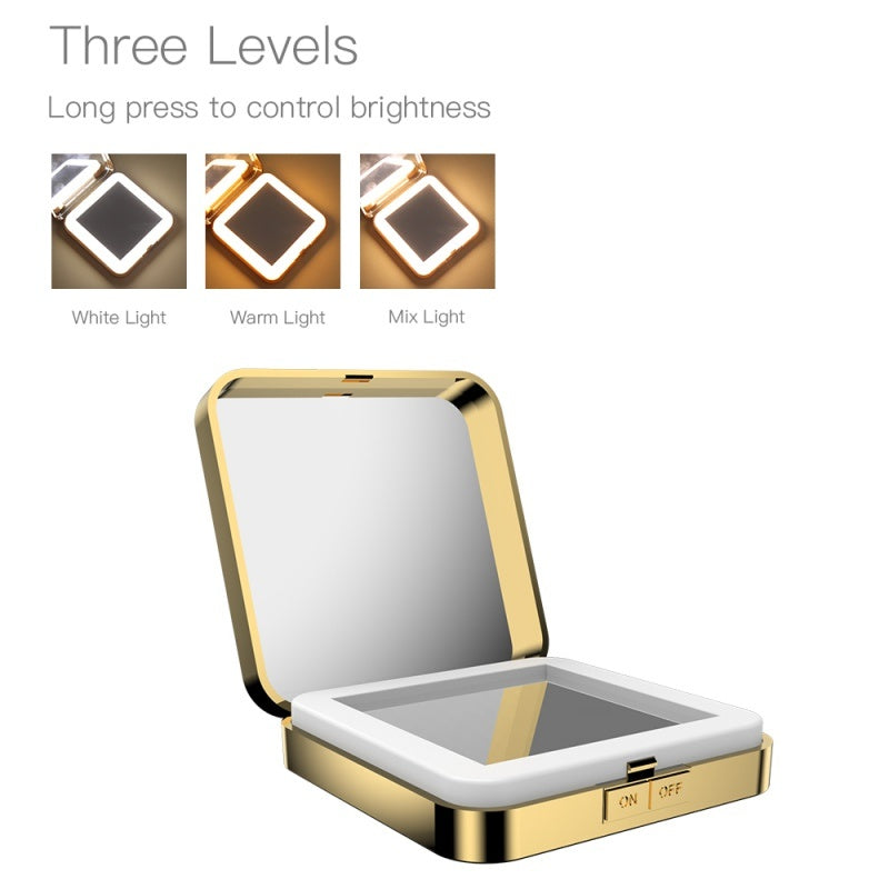 JMT-237962 4x Magnification Makeup Mirror with Adjustable Brightness and Three Lighting Modes