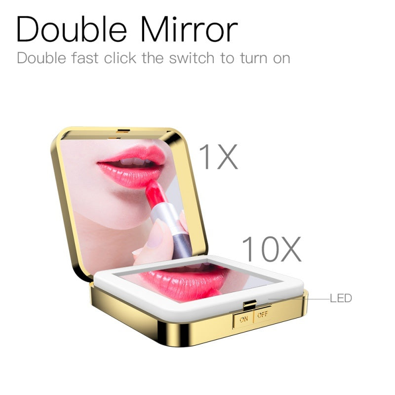 JMT-237962 4x Magnification Makeup Mirror with Adjustable Brightness and Three Lighting Modes
