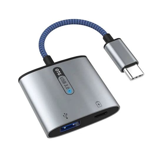 JMT-238026 USB-C OTG Adapter with Charging Port for Android Devices - 2 in 1 Converter Cable