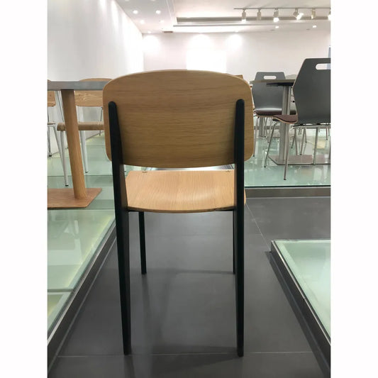 JMT-238282 Metal Frame Wooden Seat School Desk Chair HE-532 - Durable Design for Enhanced Comfort