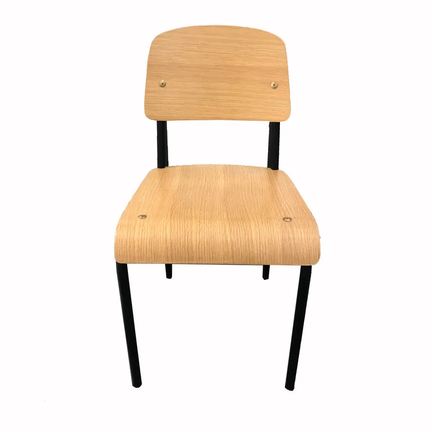 JMT-238282 Metal Frame Wooden Seat School Desk Chair HE-532 - Durable Design for Enhanced Comfort