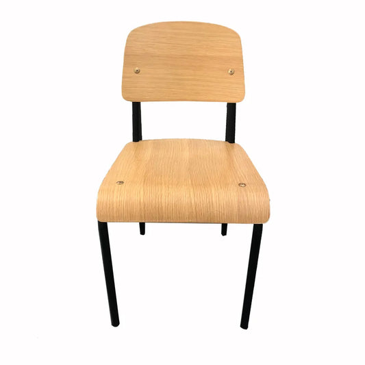 JMT-238282 Metal Frame Wooden Seat School Desk Chair HE-532 - Durable Design for Enhanced Comfort
