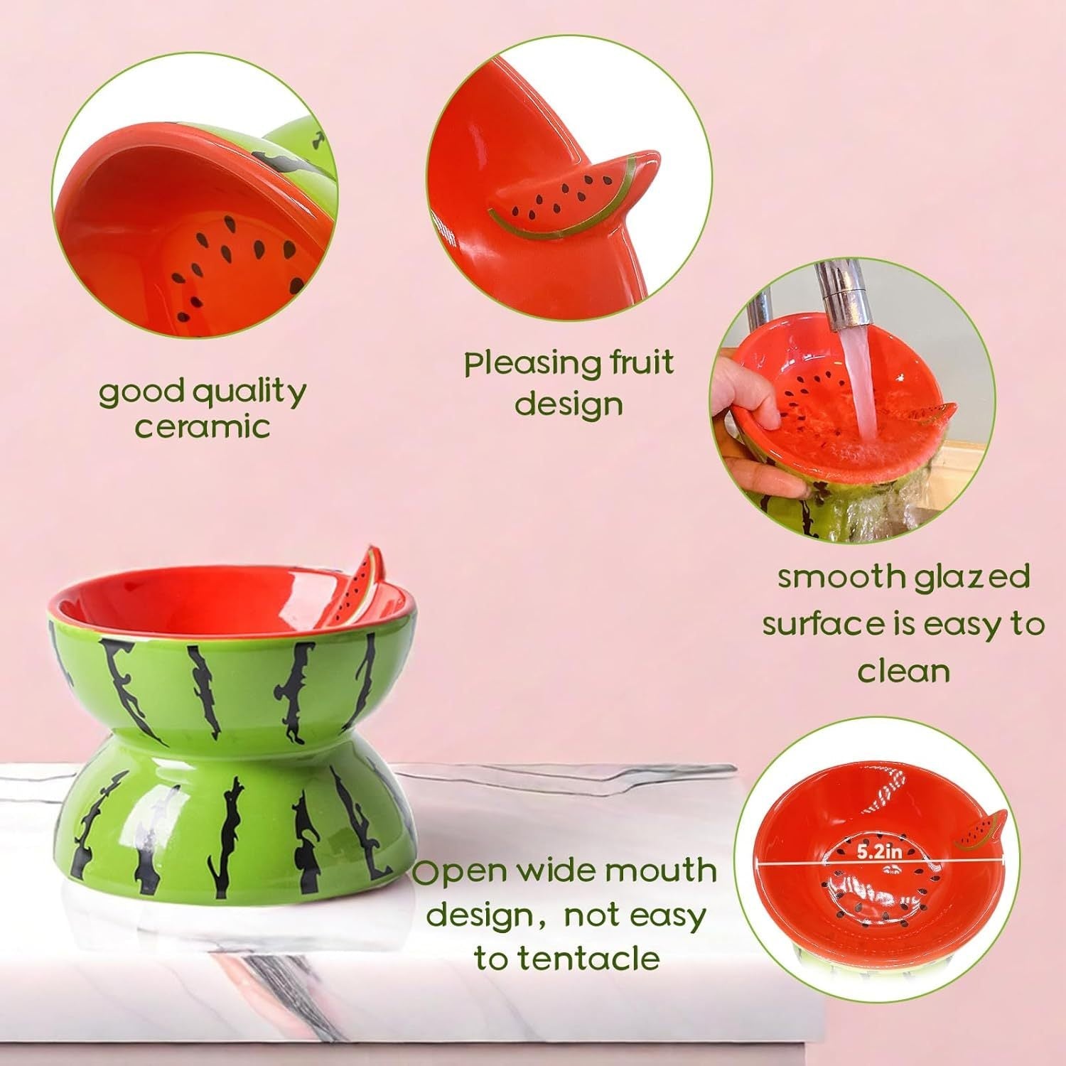 JMT-238346 Elevated Ceramic Cat Bowl with Tilted Design for Comfortable Feeding - Ideal for Cats and Small Dogs