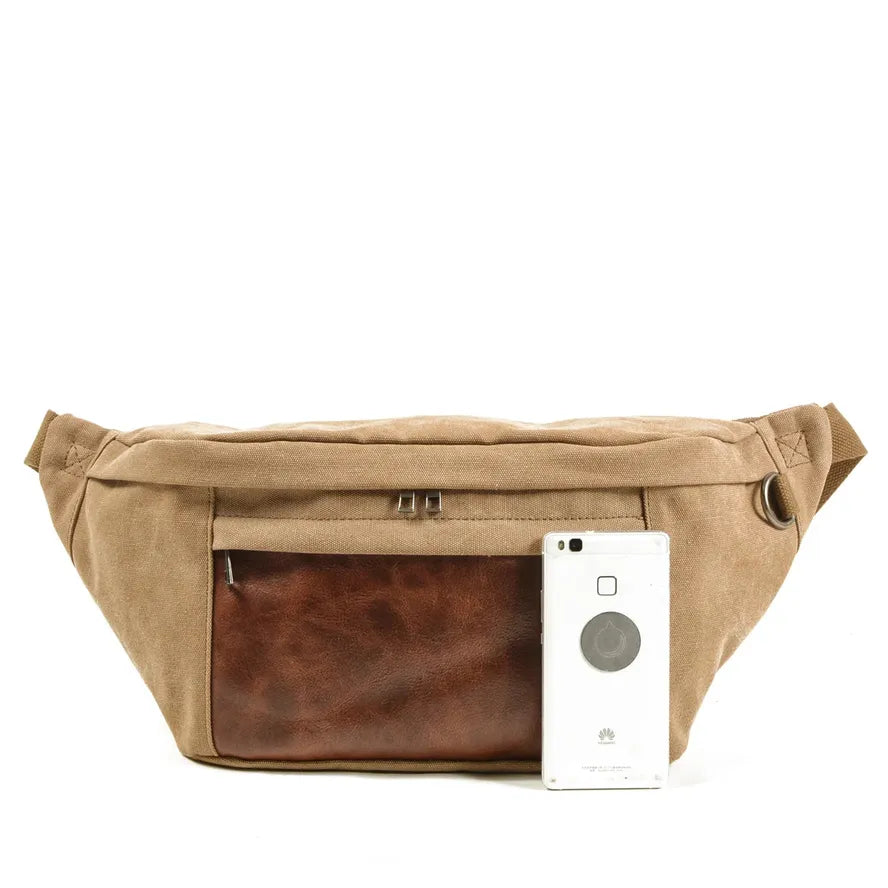 JMT-238410 Large Capacity Canvas Chest Bag for Outdoor Hiking and Sports