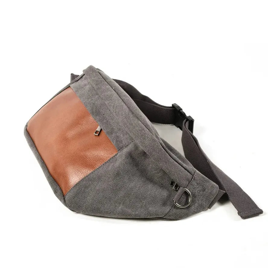 JMT-238410 Large Capacity Canvas Chest Bag for Outdoor Hiking and Sports