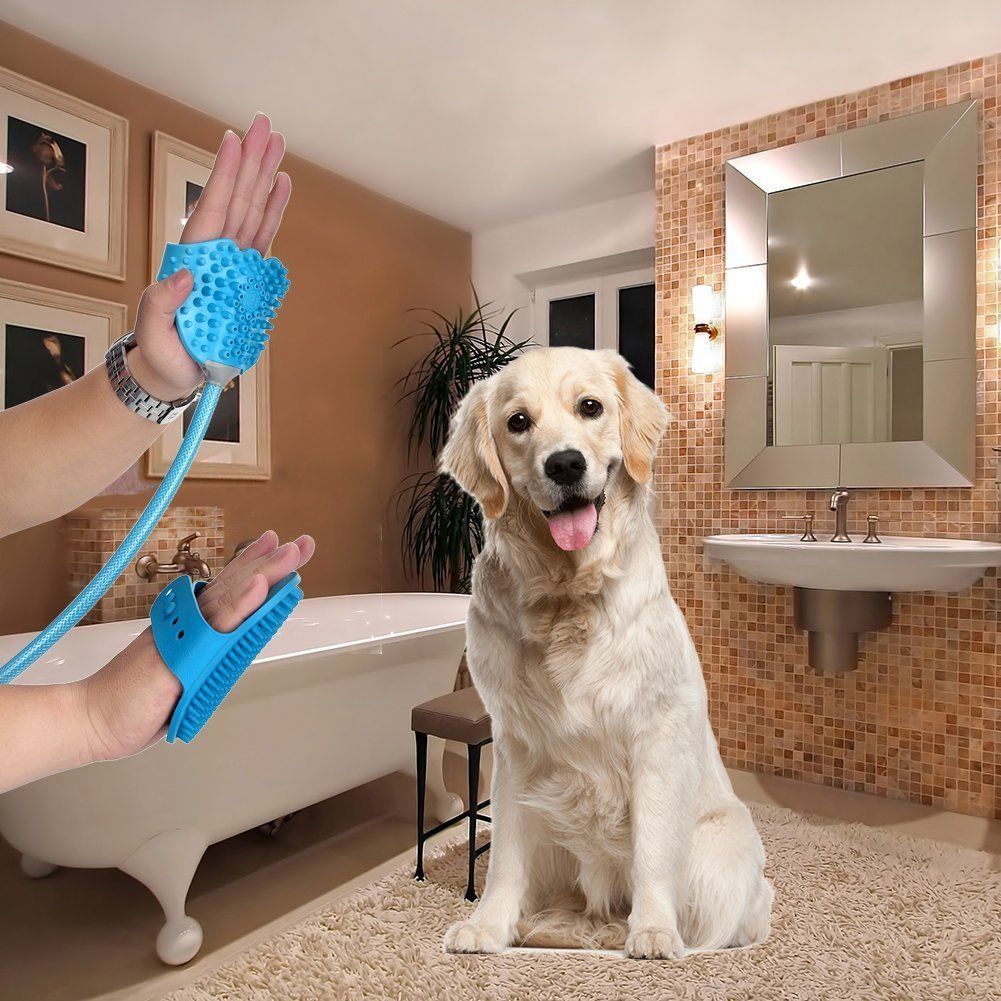 JMT-238602 Wearable Pet Bathing and Massage Gloves with Quick-Disconnect Hose and Adapters