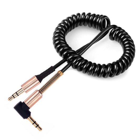 JMT-238858 Elbow 3.5mm Audio Cable - Gold-Plated, Copper Core, 1M Length (Black/White/Red)