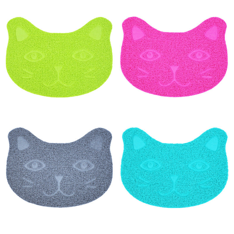 JMT-238986 PVC Cat Litter Mat with Paw Print Design - Non-Toxic and Waterproof, 30x40cm