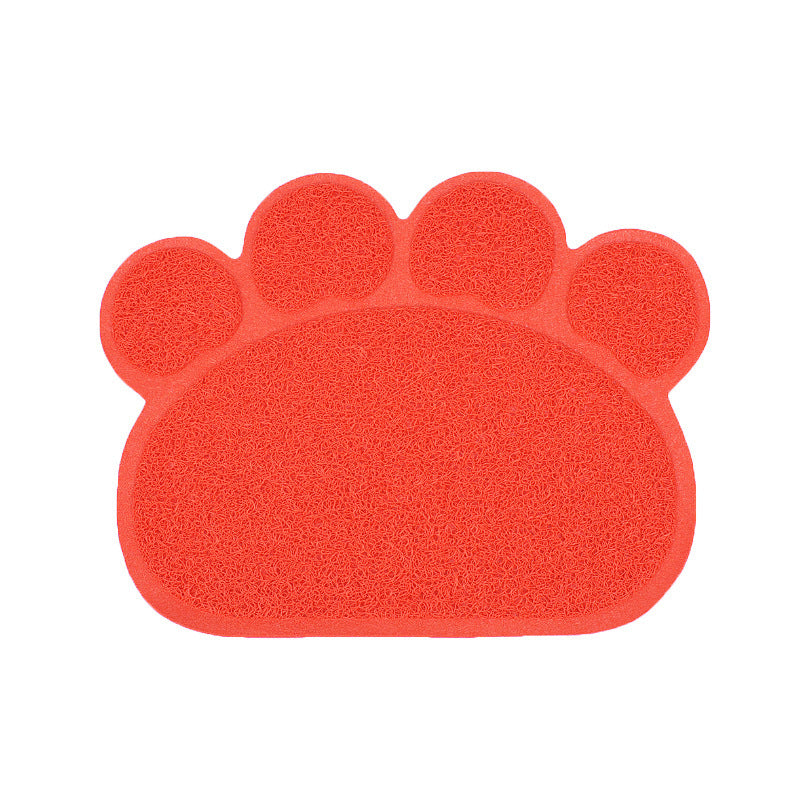 JMT-238986 PVC Cat Litter Mat with Paw Print Design - Non-Toxic and Waterproof, 30x40cm
