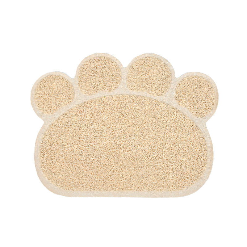 JMT-238986 PVC Cat Litter Mat with Paw Print Design - Non-Toxic and Waterproof, 30x40cm