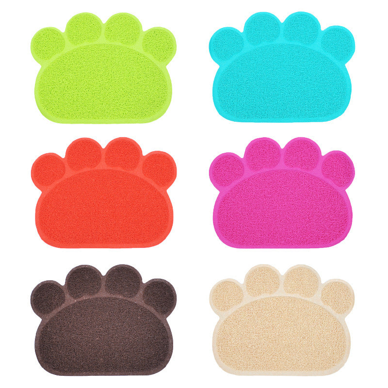 JMT-238986 PVC Cat Litter Mat with Paw Print Design - Non-Toxic and Waterproof, 30x40cm