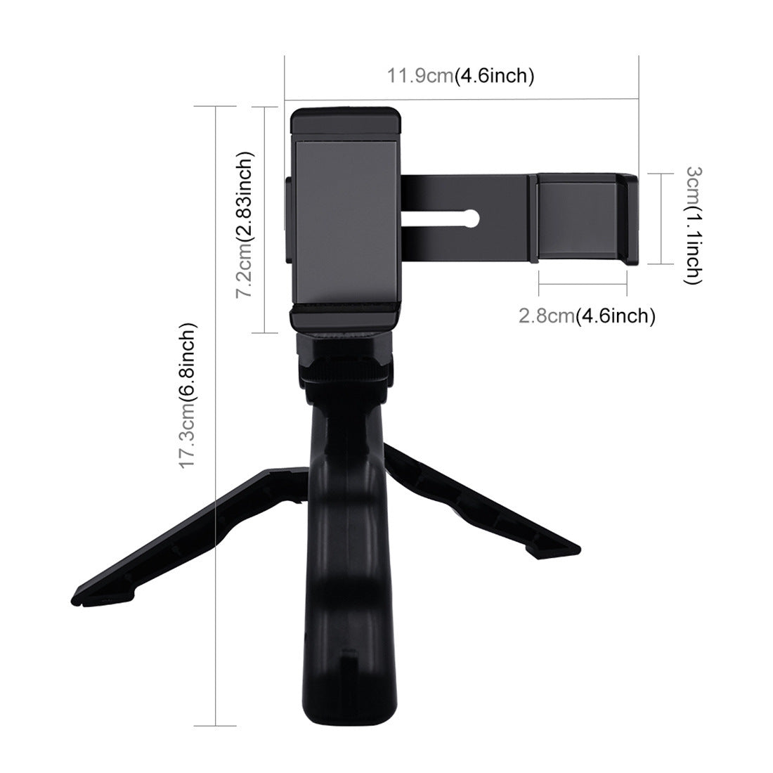 JMT-239370 Handheld Folding Tripod Mobile Phone Holder - Compact & Lightweight Design