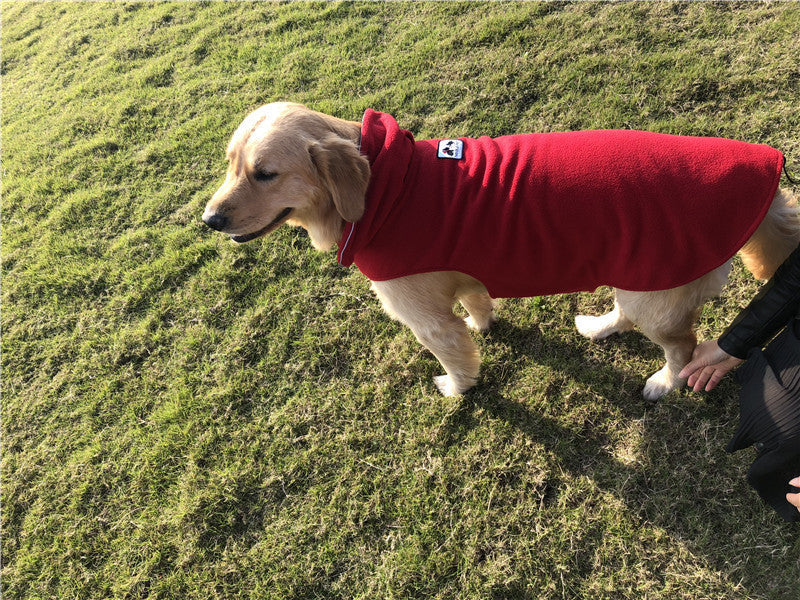 JMT-239434 Reversible Fleece Vest for Dogs - Warm Polar Fleece Clothing in Hemp Gray and Wine Red, Sizes XXS to XXXL