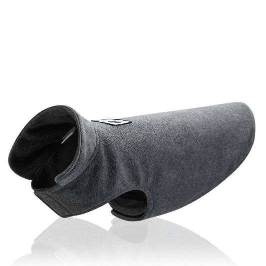 JMT-239434 Reversible Fleece Vest for Dogs - Warm Polar Fleece Clothing in Hemp Gray and Wine Red, Sizes XXS to XXXL