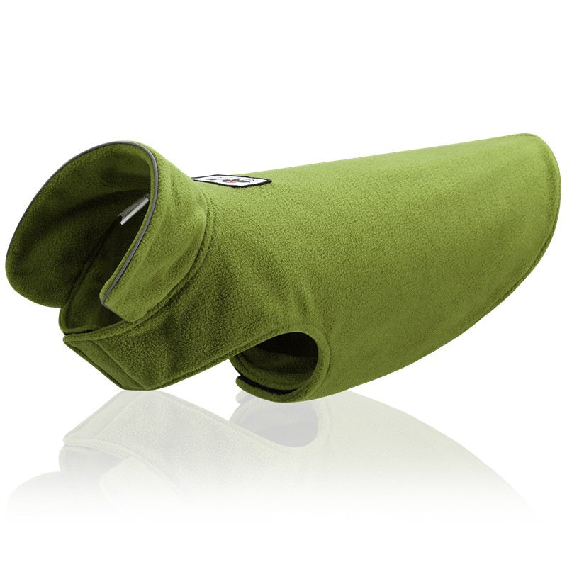 JMT-239434 Reversible Fleece Vest for Dogs - Warm Polar Fleece Clothing in Hemp Gray and Wine Red, Sizes XXS to XXXL
