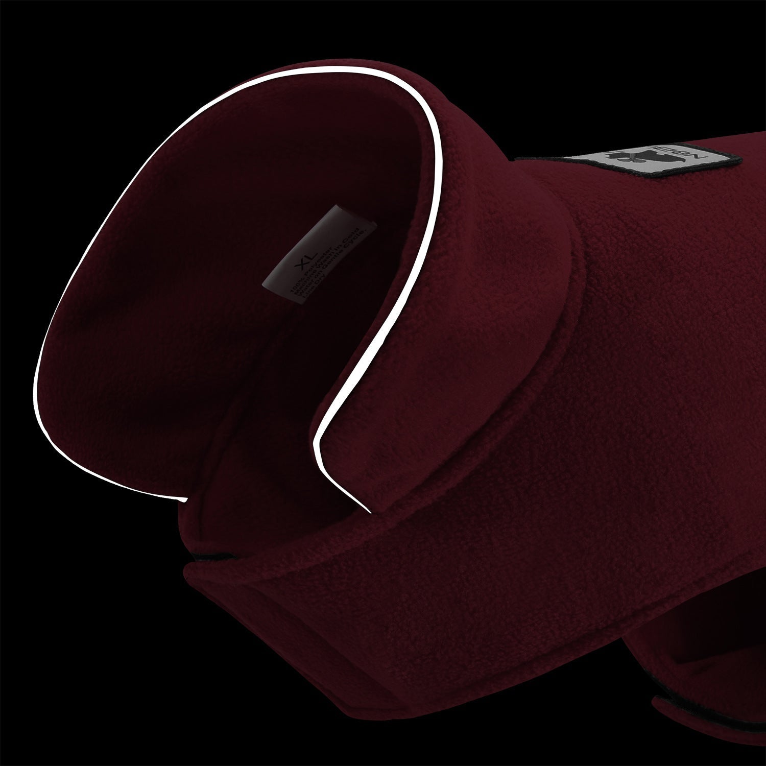 JMT-239434 Reversible Fleece Vest for Dogs - Warm Polar Fleece Clothing in Hemp Gray and Wine Red, Sizes XXS to XXXL