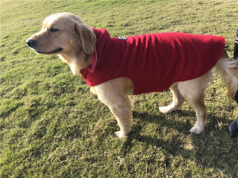 JMT-239434 Reversible Fleece Vest for Dogs - Warm Polar Fleece Clothing in Hemp Gray and Wine Red, Sizes XXS to XXXL