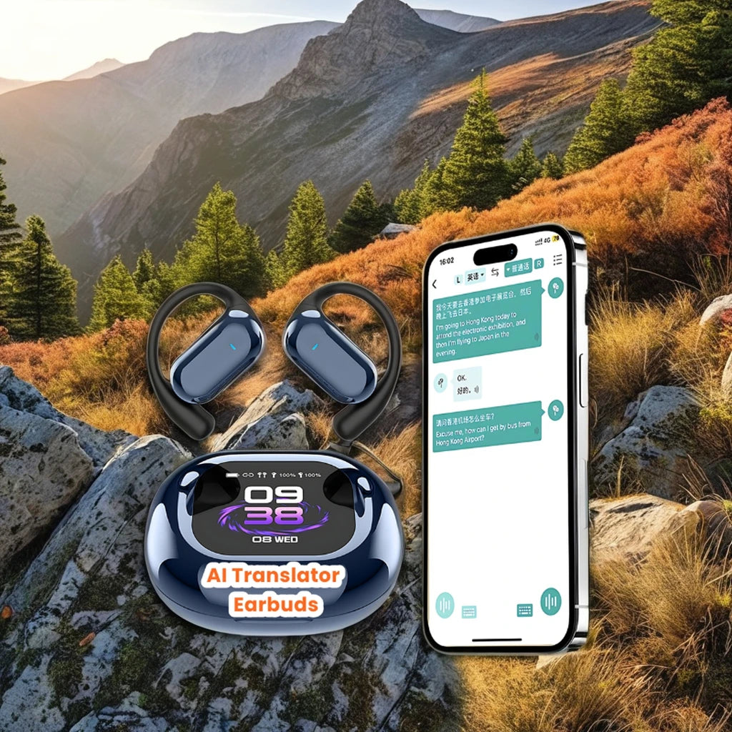 JMT-239690 A16 Pro Sport Earbuds with LCD Touch Screen and Long Battery Life, Semi-In-Ear and Open-Ear Design
