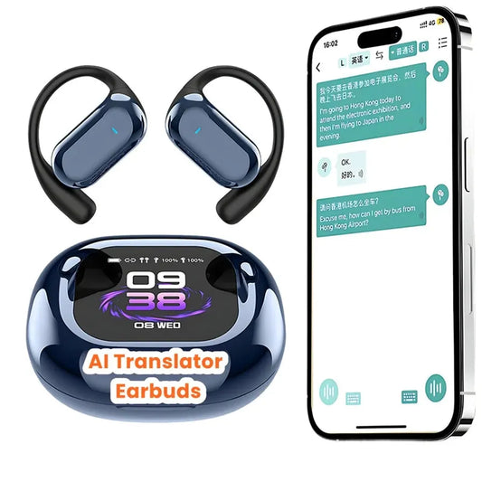JMT-239690 A16 Pro Sport Earbuds with LCD Touch Screen and Long Battery Life, Semi-In-Ear and Open-Ear Design