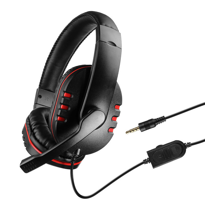 JMT-240330 Wired Gaming Headset with Microphone, Heavy Bass Earphones for PS4, Xbox One, and PC, Soft PU Leather Ear Cushions