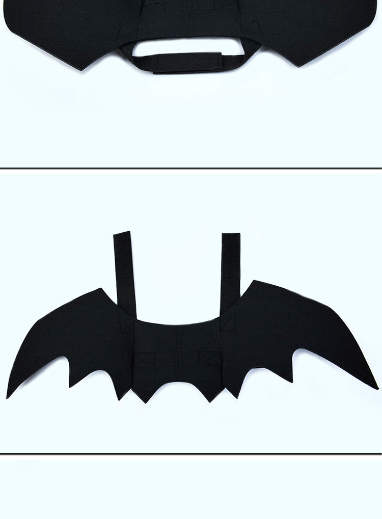 JMT-240458 Halloween Bat Wings Costume for Small Dogs and Cats, Felt Material, Black - Pet Size Specifications Included
