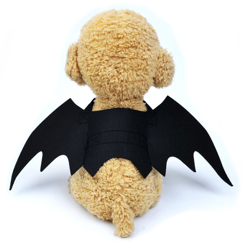 JMT-240458 Halloween Bat Wings Costume for Small Dogs and Cats, Felt Material, Black - Pet Size Specifications Included