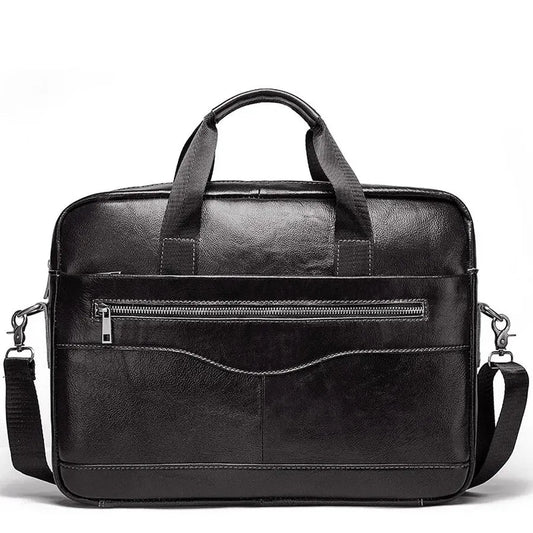 JMT-240650 Vintage Leather Briefcase for Men - Waterproof Office Handbag with Custom Logo Design