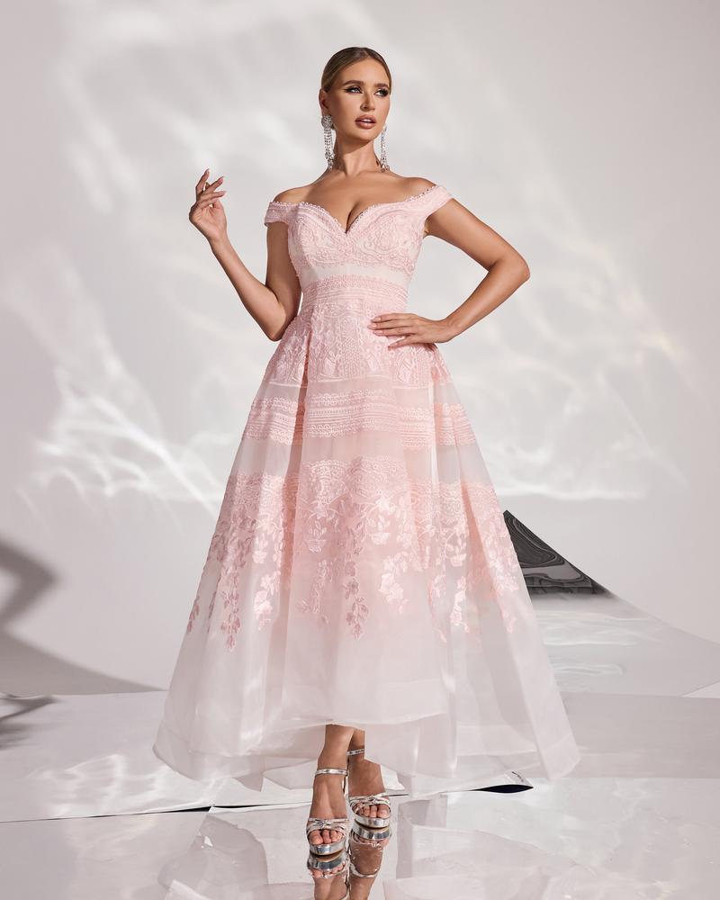 JMT-240906 Elegant Pink Evening Dress with Subtle Detailing - SH0166