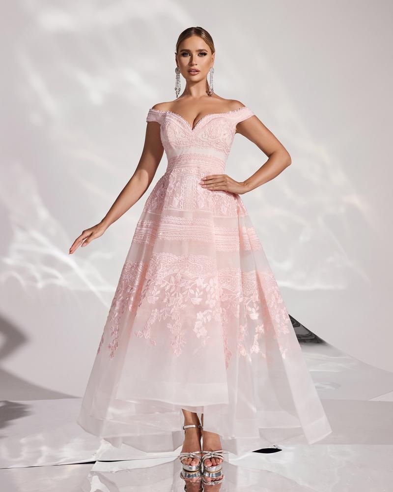 JMT-240906 Elegant Pink Evening Dress with Subtle Detailing - SH0166