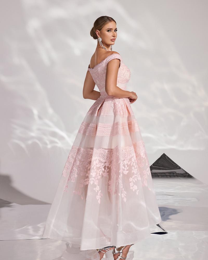 JMT-240906 Elegant Pink Evening Dress with Subtle Detailing - SH0166