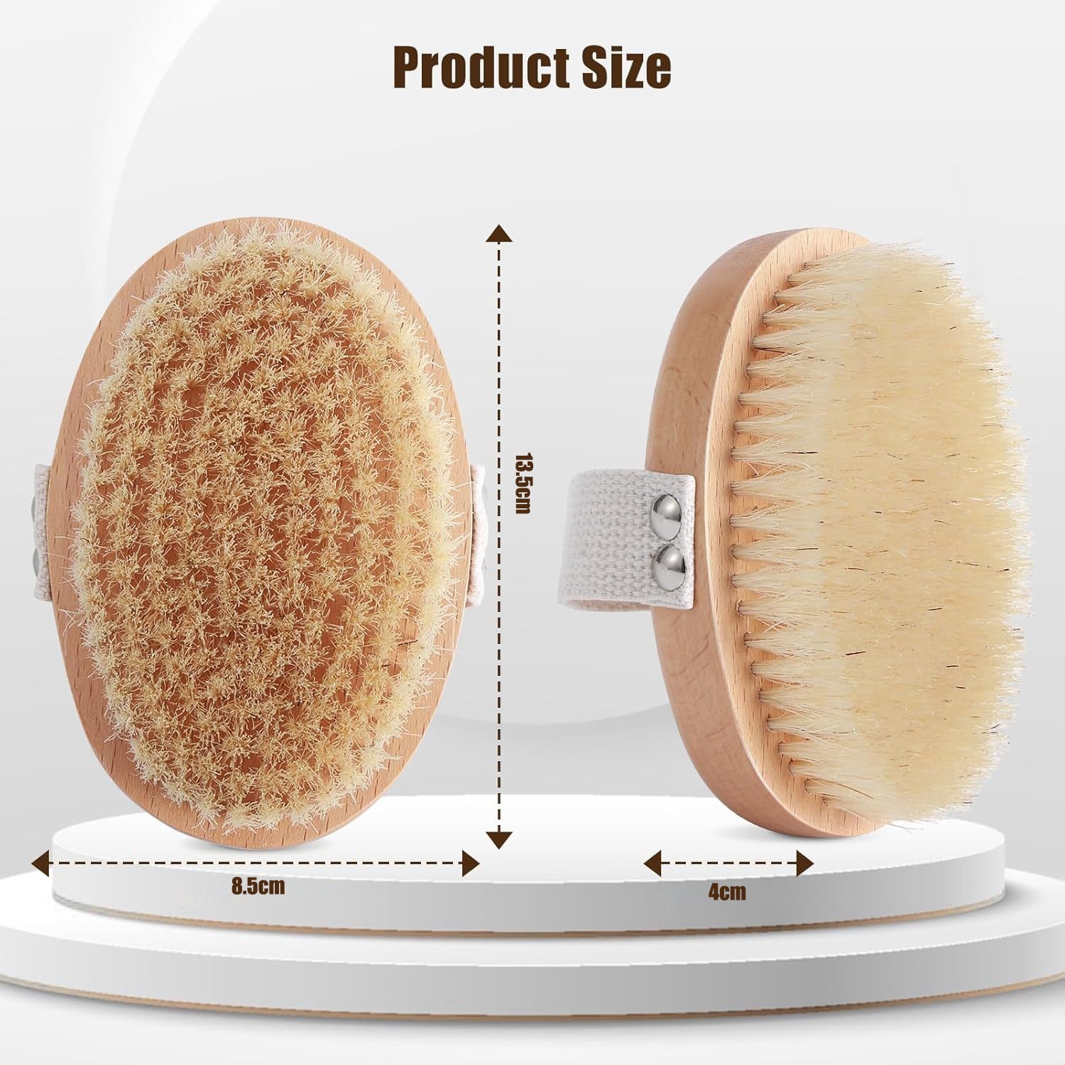 JMT-240906 Ergonomic Soft Boar Bristle Pet Brush for Short Haired Dogs and Cats, Reduces Shedding, Gentle on Skin