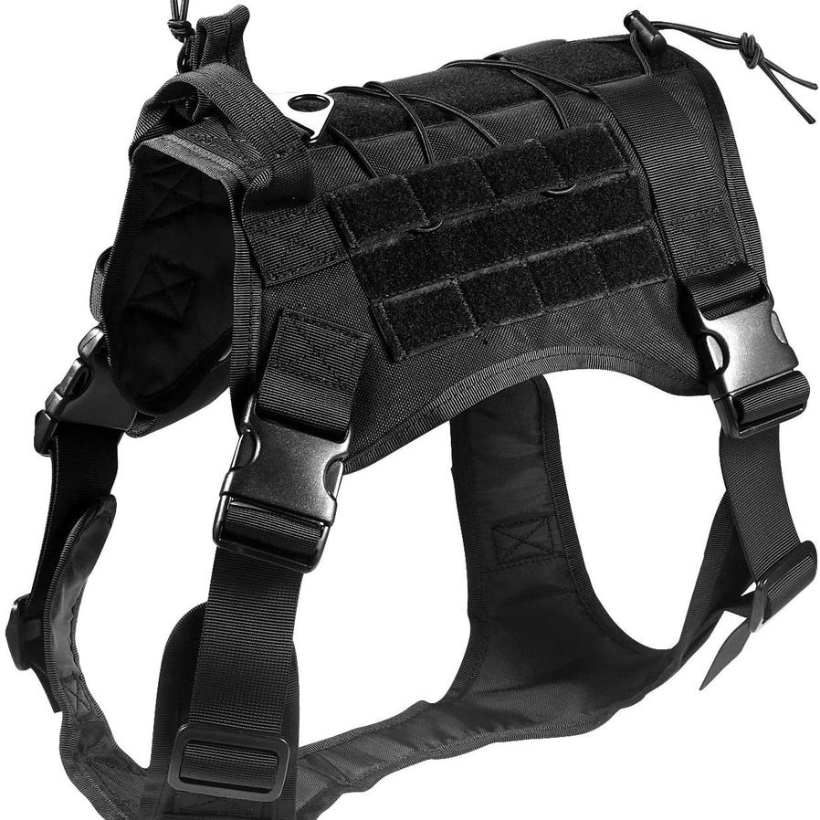 JMT-241162 Camouflage Tactical Training Vest for Large Dogs - Durable Nylon Pet Apparel