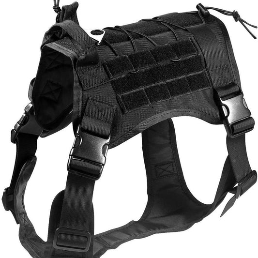 JMT-241162 Camouflage Tactical Training Vest for Large Dogs - Durable Nylon Pet Apparel