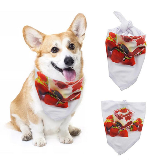 JMT-241290 Pet Saliva Towel Triangle Scarf for Heat Transfer Printing - Polyester, Sizes S to XL