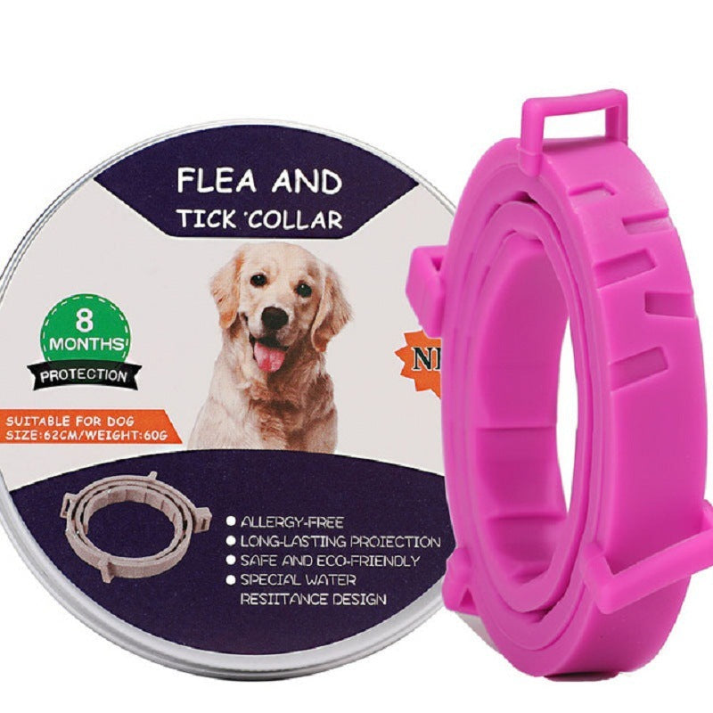 JMT-241482 Dog Mosquito Repellent Collar, Insect-Proof Silicone Design, Four Seasons Use, Blue Color