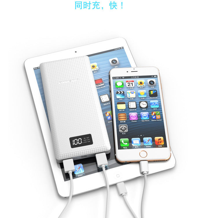 JMT-241994 Mini Slim Charging Case - Compact White and Black Design with Durable Acrylic and ABS Materials