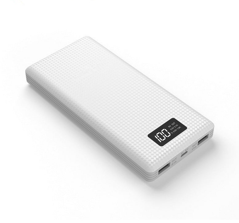 JMT-241994 Mini Slim Charging Case - Compact White and Black Design with Durable Acrylic and ABS Materials