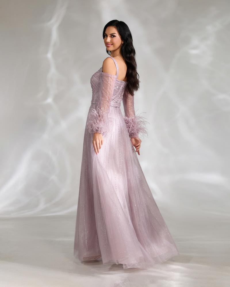 JMT-242058 Elegant Purple Evening Gown for Women - Perfect for Formal Events and Special Occasions