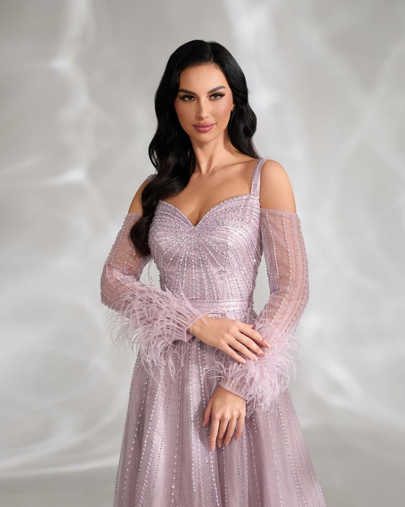 JMT-242058 Elegant Purple Evening Gown for Women - Perfect for Formal Events and Special Occasions