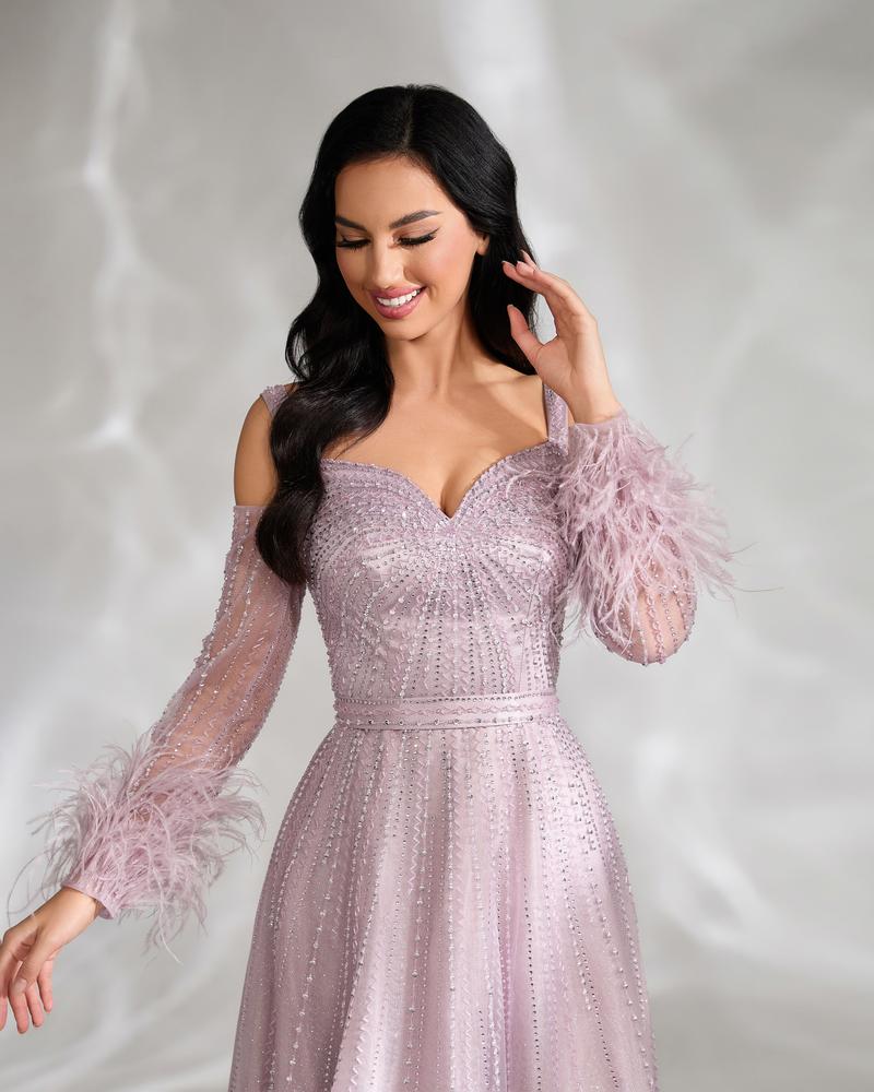 JMT-242058 Elegant Purple Evening Gown for Women - Perfect for Formal Events and Special Occasions