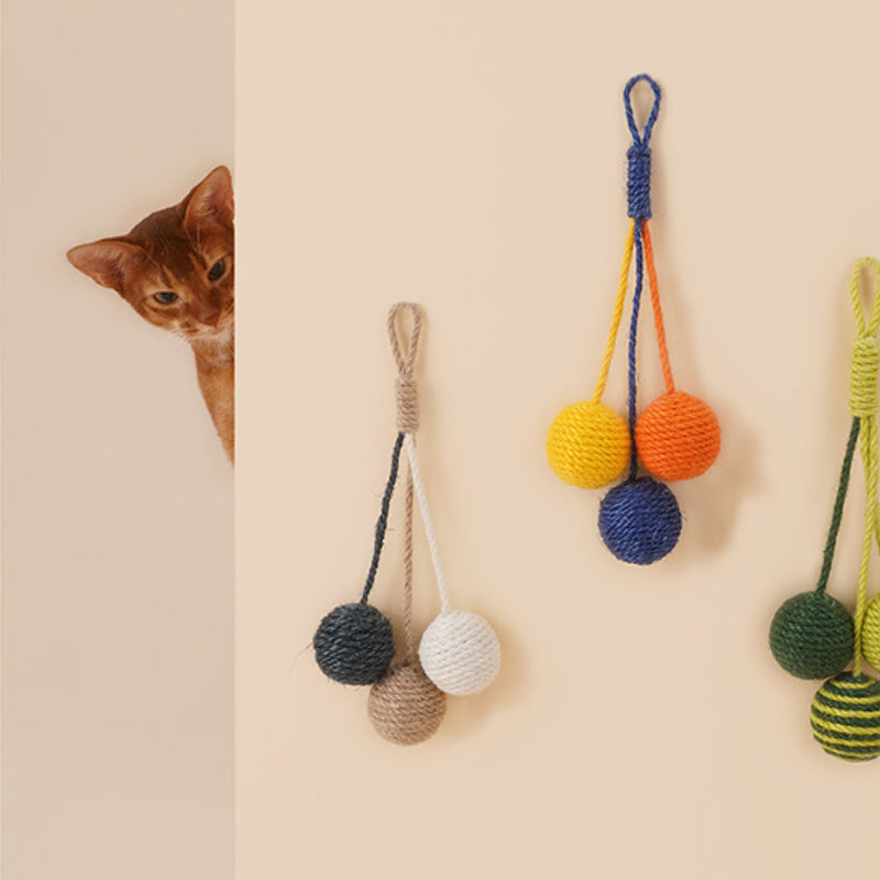 JMT-242122 Cat Teaser Stick with Bite Resistant Catnip Ball - Interactive Cat Toy Set for Kittens and Pets