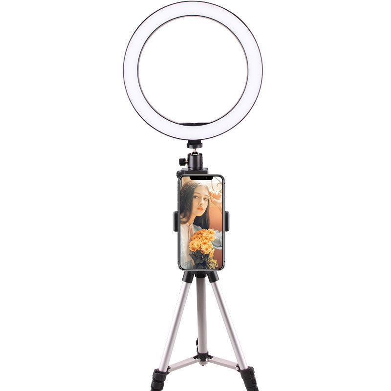 JMT-242506 Universal LED Ring Light with Bluetooth Remote and Tripod, 26cm Fill Light for Desktop Live Streaming