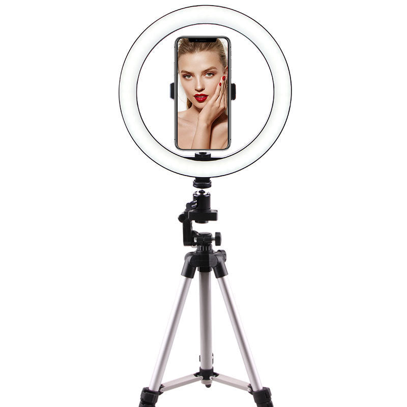 JMT-242506 Universal LED Ring Light with Bluetooth Remote and Tripod, 26cm Fill Light for Desktop Live Streaming